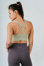 Load image into Gallery viewer, Up and at 'em Longline Bra (Moss)