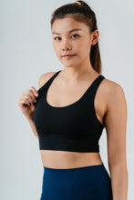 Load image into Gallery viewer, Up and at 'em Longline Bra (Onyx)