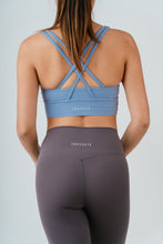 Load image into Gallery viewer, Up and at 'em Longline Bra (Sky)