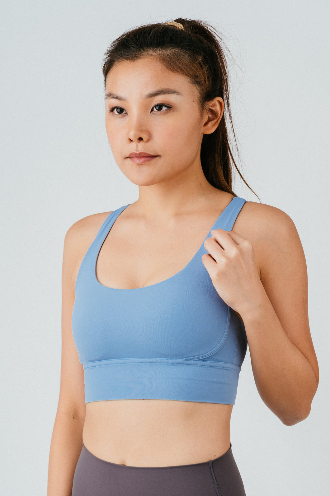 Up and at 'em Longline Bra (Sky)